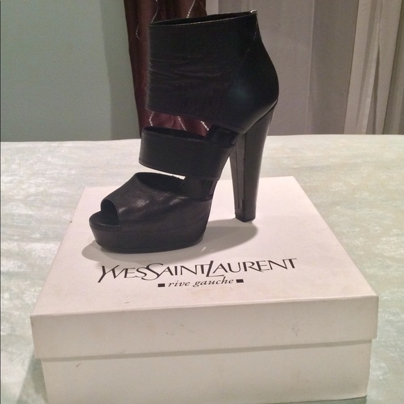 YSL PEEP TOE BOOTIES - Picture 3 of 6